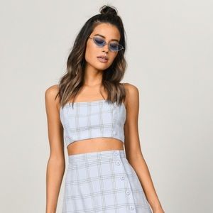 LIKE NEW Tobi Plaid Crop Top